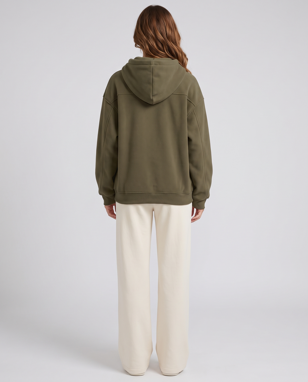 Coline | Women's Colourblock Pet Carrier Hoodie with Sherpa Pouch - back view