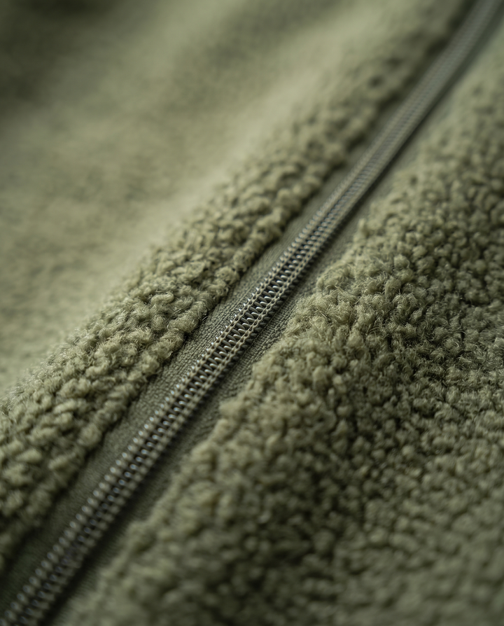 Fleurine | Women's Lamb Velvet Pet Carrier Hoodie with Zip Pouch - fabric detail