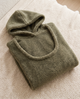 Leonie | Women's Plush Fleece Pet Carrier Hoodie with Front Pouch - Khaki