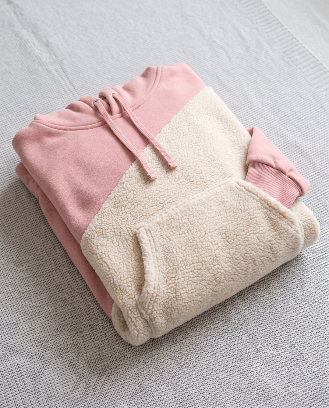 Coline | Women's Colourblock Pet Carrier Hoodie with Sherpa Pouch - Pink