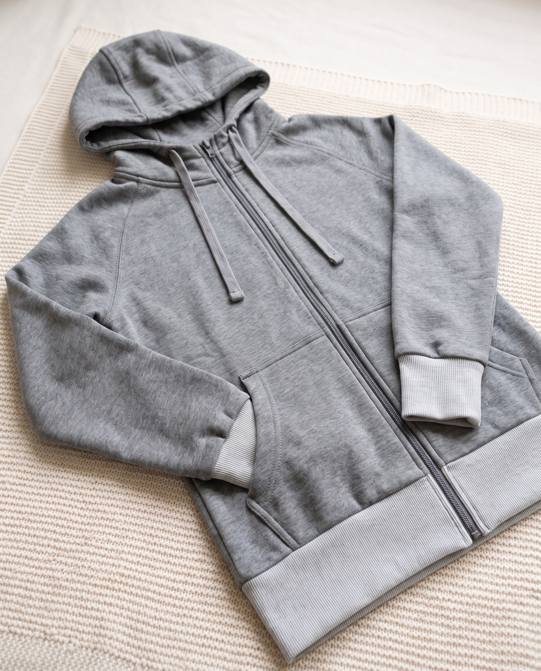 Maiwenn | Women's Zip-Front Pet Carrier Hoodie with Side Entry Pouch - Gray