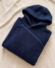 Fleurine | Women's Lamb Velvet Pet Carrier Hoodie with Zip Pouch - Navy Blue