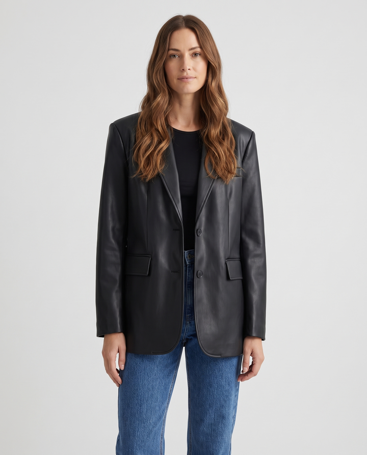 Enid | Women’s Blazer with Notched Lapel and Front Fastening - front view
