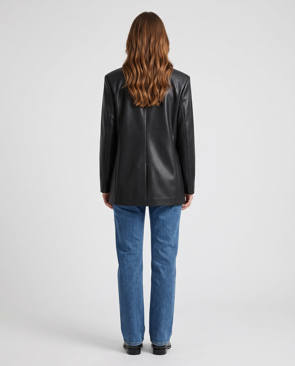 Enid | Women’s Blazer with Notched Lapel and Front Fastening - back view