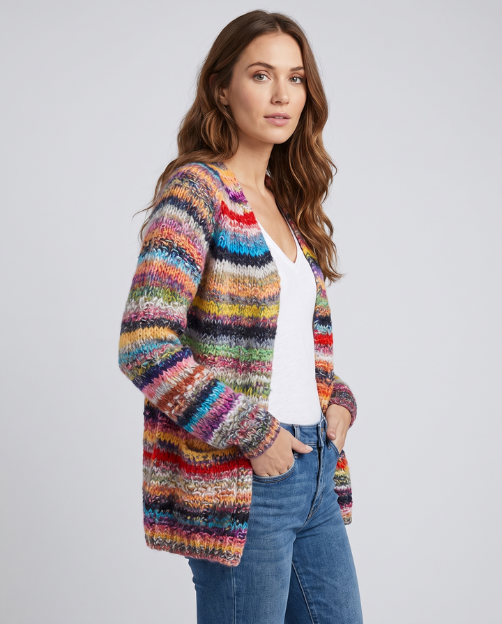 Primrose | Women's Button-Front Oversized Cardigan for Everyday Wear - three-quarter view