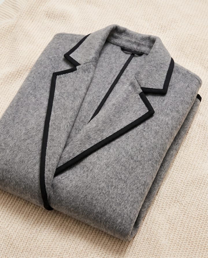Frederique | Women's Oversized Wool Blazer - Grey