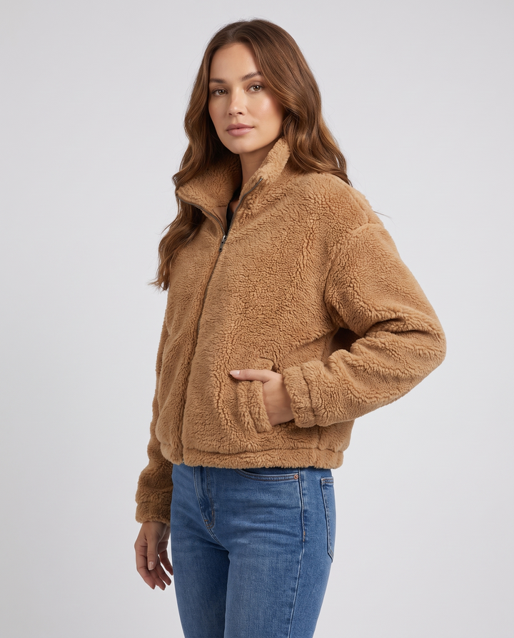 Rosabel | Women's Zip-Front Jacket for Everyday Wear - three-quarter view