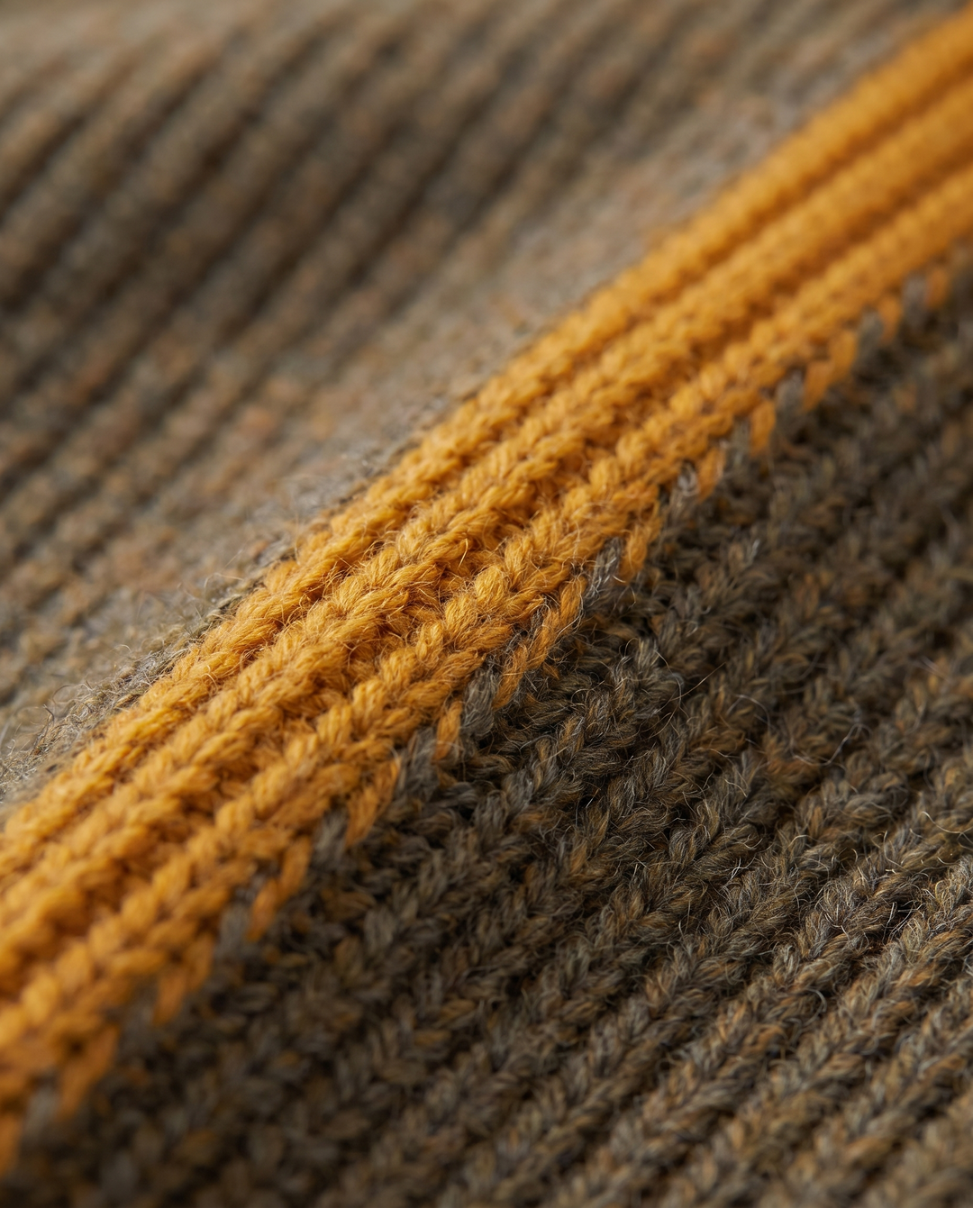 Dymphna | Women’s Turtleneck Jumper with Ribbed Knit and Trim - fabric detail