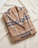 Erlinda | Women’s Blazer with Lapels and Textured Surface - Brown