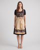 Waltraud | Women's Floral Dirndl Dress with Golden Apron