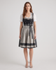 Roswitha | Women's Midi Dirndl Dress with Silver Apron