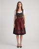 Magdalena | Women's Floral Bodice Dirndl Dress with Satin Apron