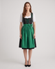 Zenzi | Women's Midi Dirndl Dress with Emerald Embroidery