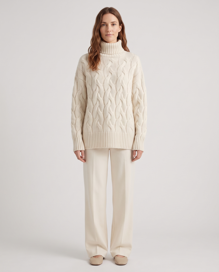Linnea | Women's Turtleneck Oversized Roll-Neck Jumper for Everyday Wear