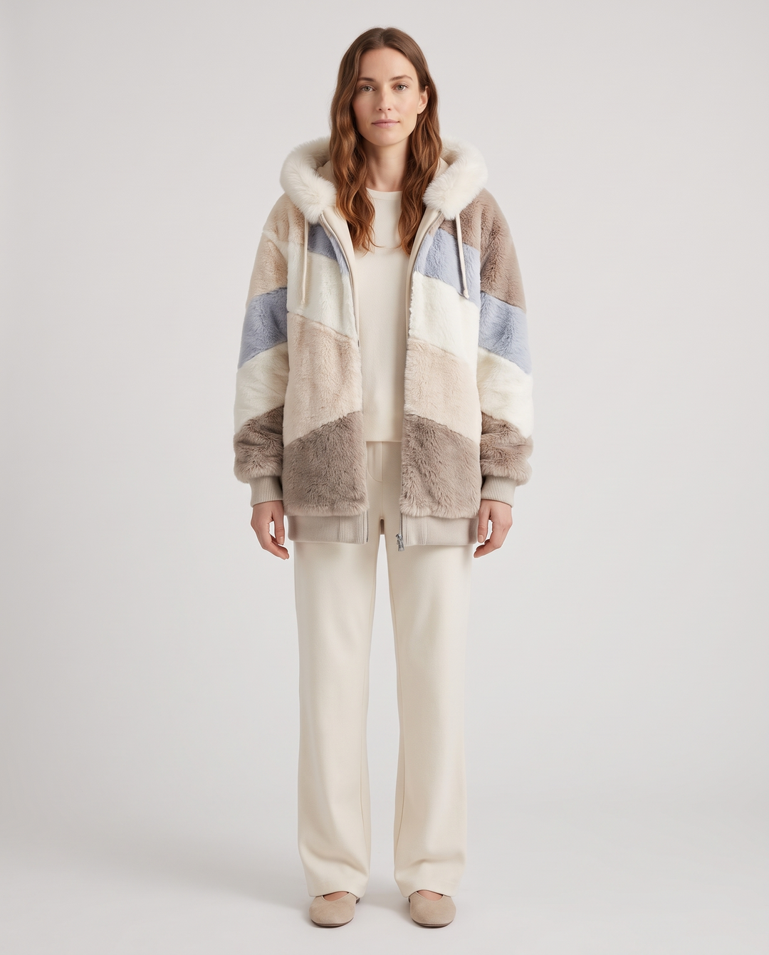 Nelleke | Women's Oversized Hooded Plush Jacket