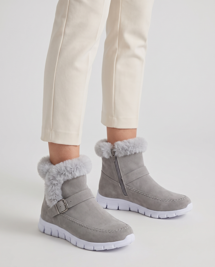 Mignon | Women's Fur-Lined Zip Ankle Boots