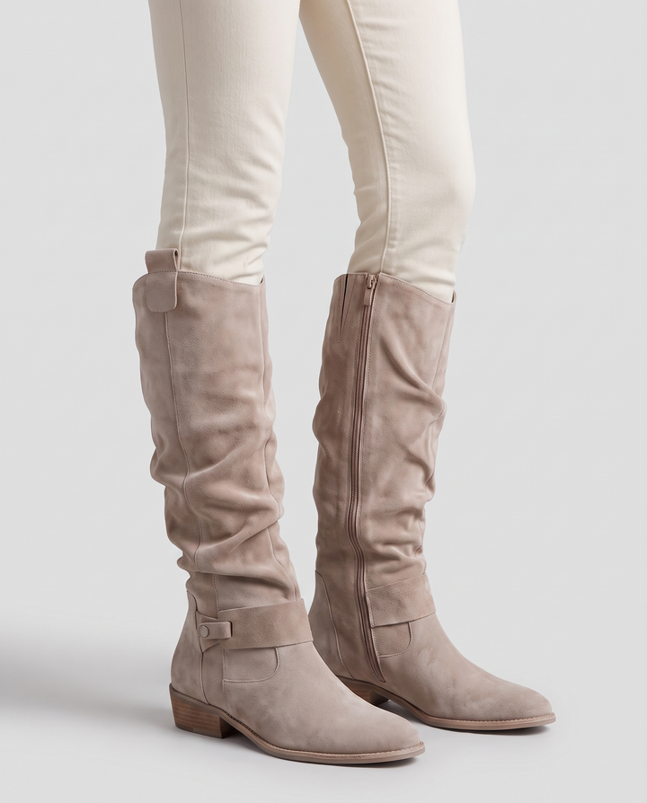 Sabina | Women's Orthopedic-Style Knee-High Boots with Side Zipper for All-Day Comfort