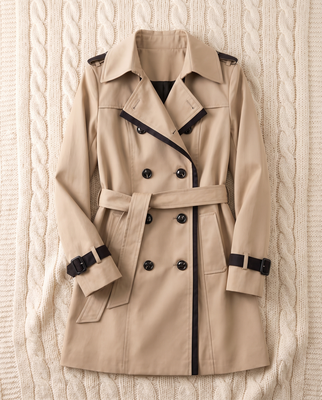 Trench Coat for women - Clemence in beige
