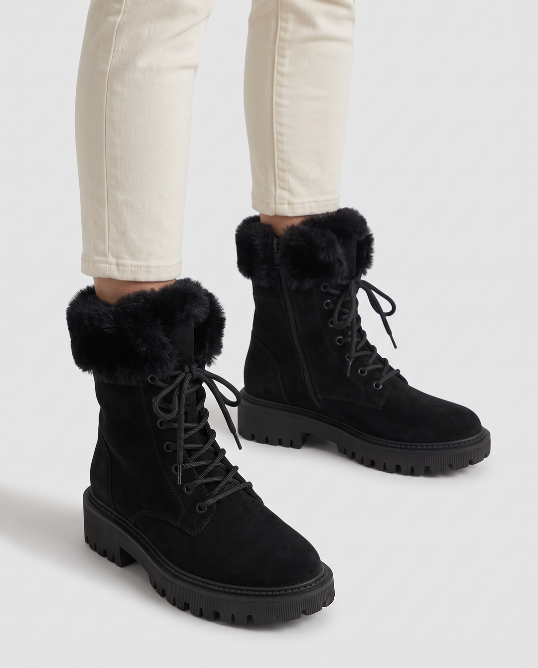 Fleurette | Women's Faux-Fur Collar Snow Boots
