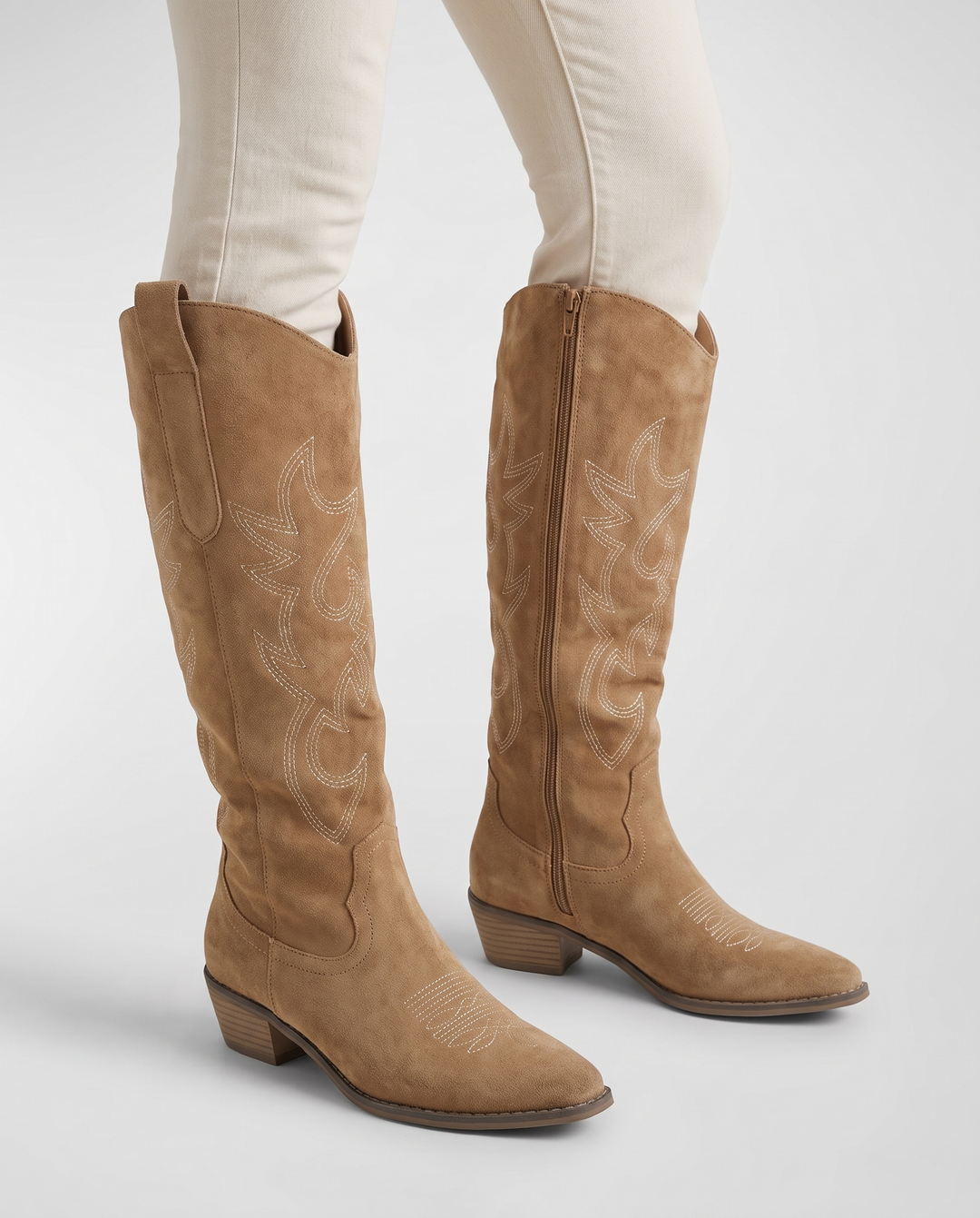 Klara | Women's Western Block Heel Knee-High Boots