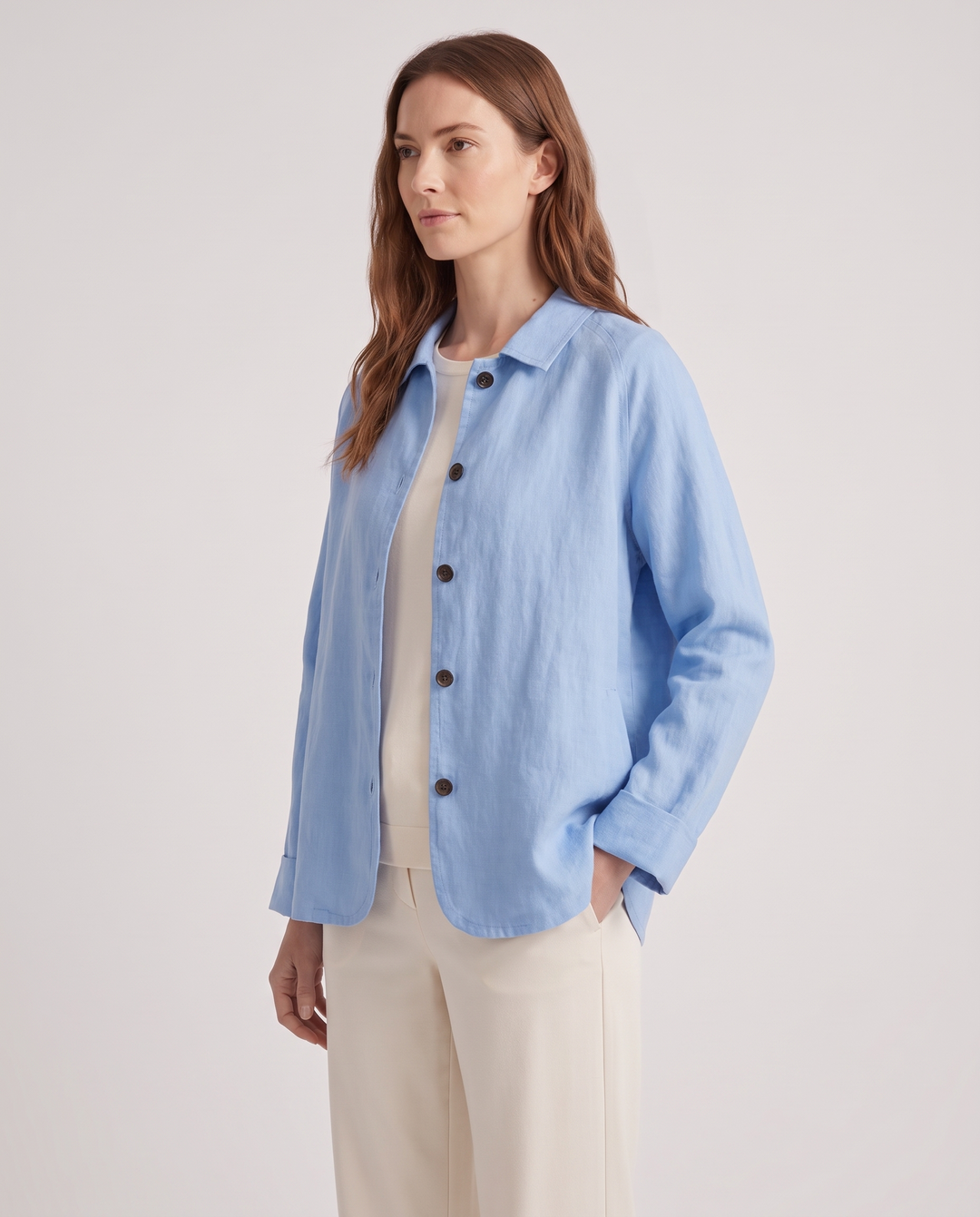 Blazer for women - Ulrica, three-quarter view worn open