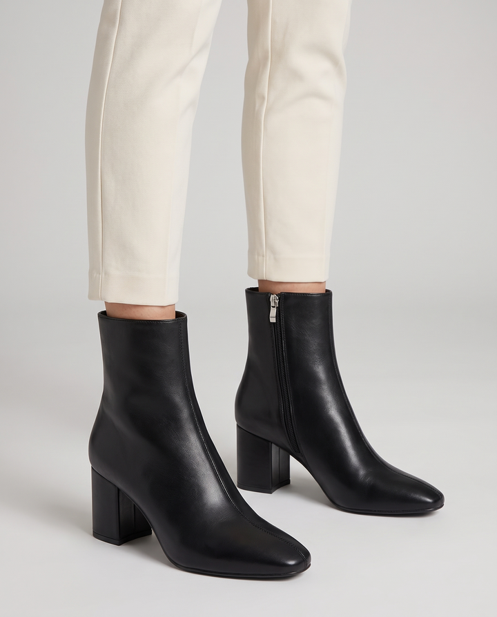 Xaviera | Women's Block Heel Pointed Toe Ankle Boots
