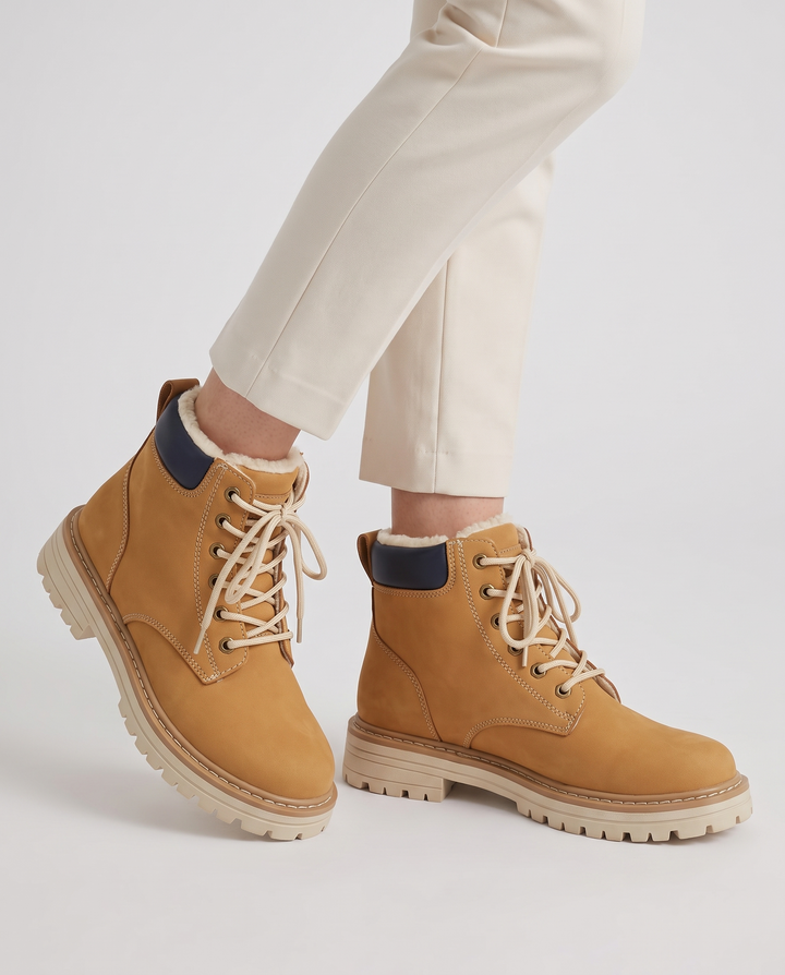 Sibylle | Women's Fleece-Lined Lace-Up Ankle Boots