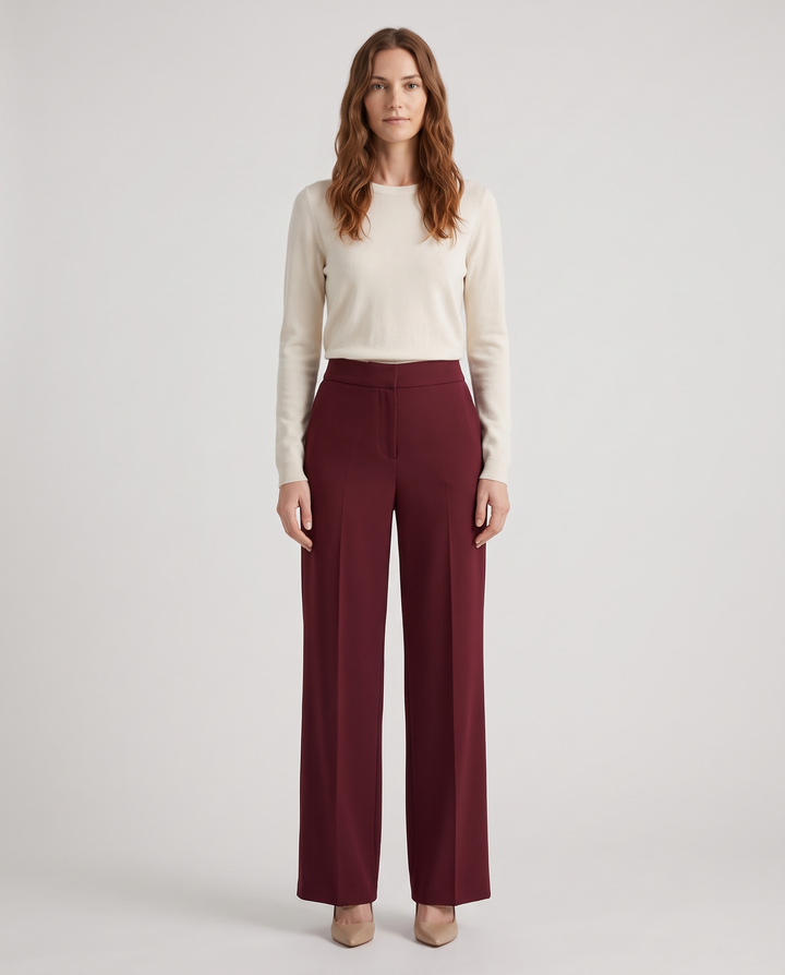 Doriane | Women's High-Waist Wide-Leg Trousers