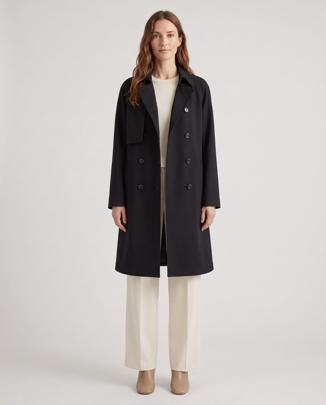 Rozemarijn | Women's Mid-Length Wool-Blend Trench Coat