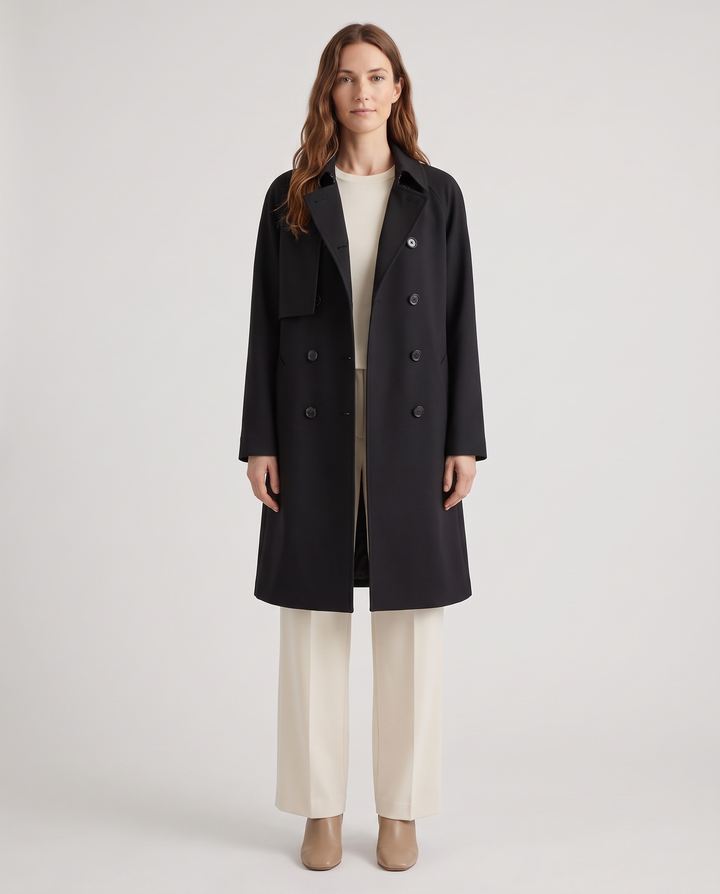 Rozemarijn | Women's Mid-Length Wool-Blend Trench Coat