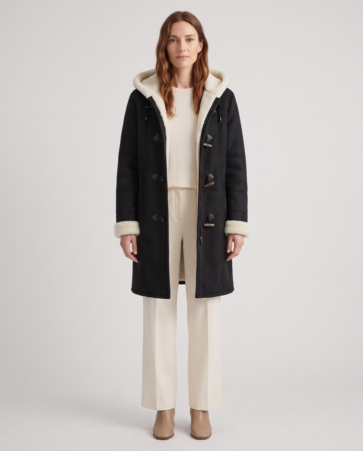 Josefien | Women's Hooded Button-Front Winter Coat with Pockets