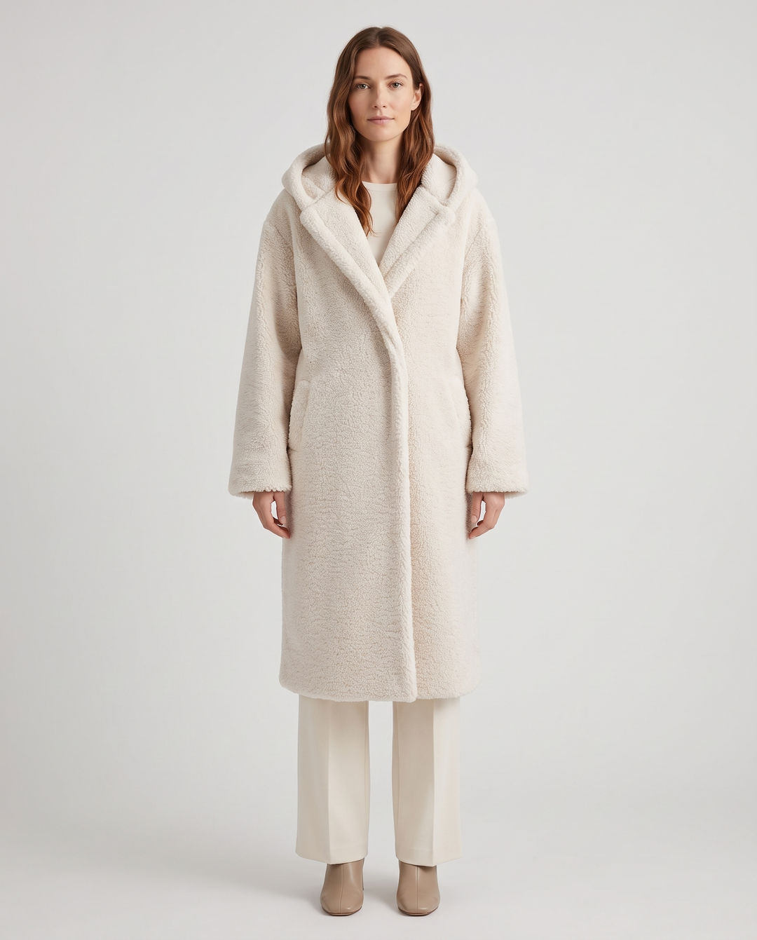 Oktavia | Women's Plush Faux‑Fleece Long Coat