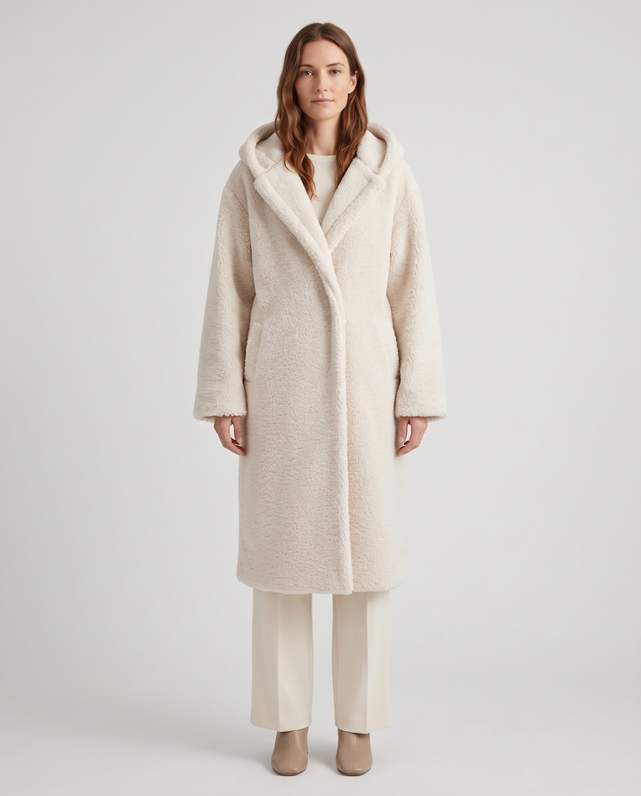 Oktavia | Women's Plush Faux‑Fleece Long Coat