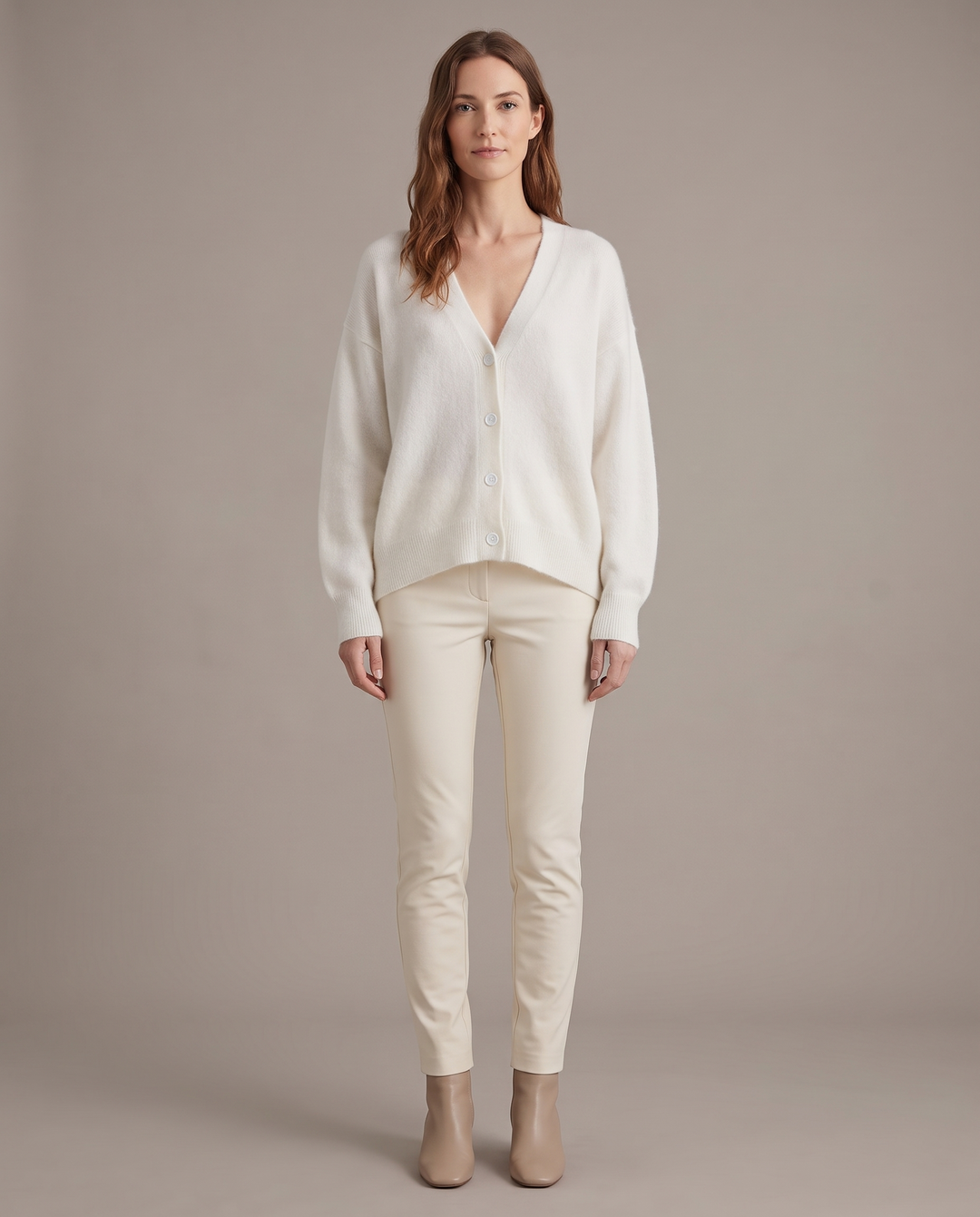 Gudula | Women's Loose V-Neck Buttoned Knit Cardigan