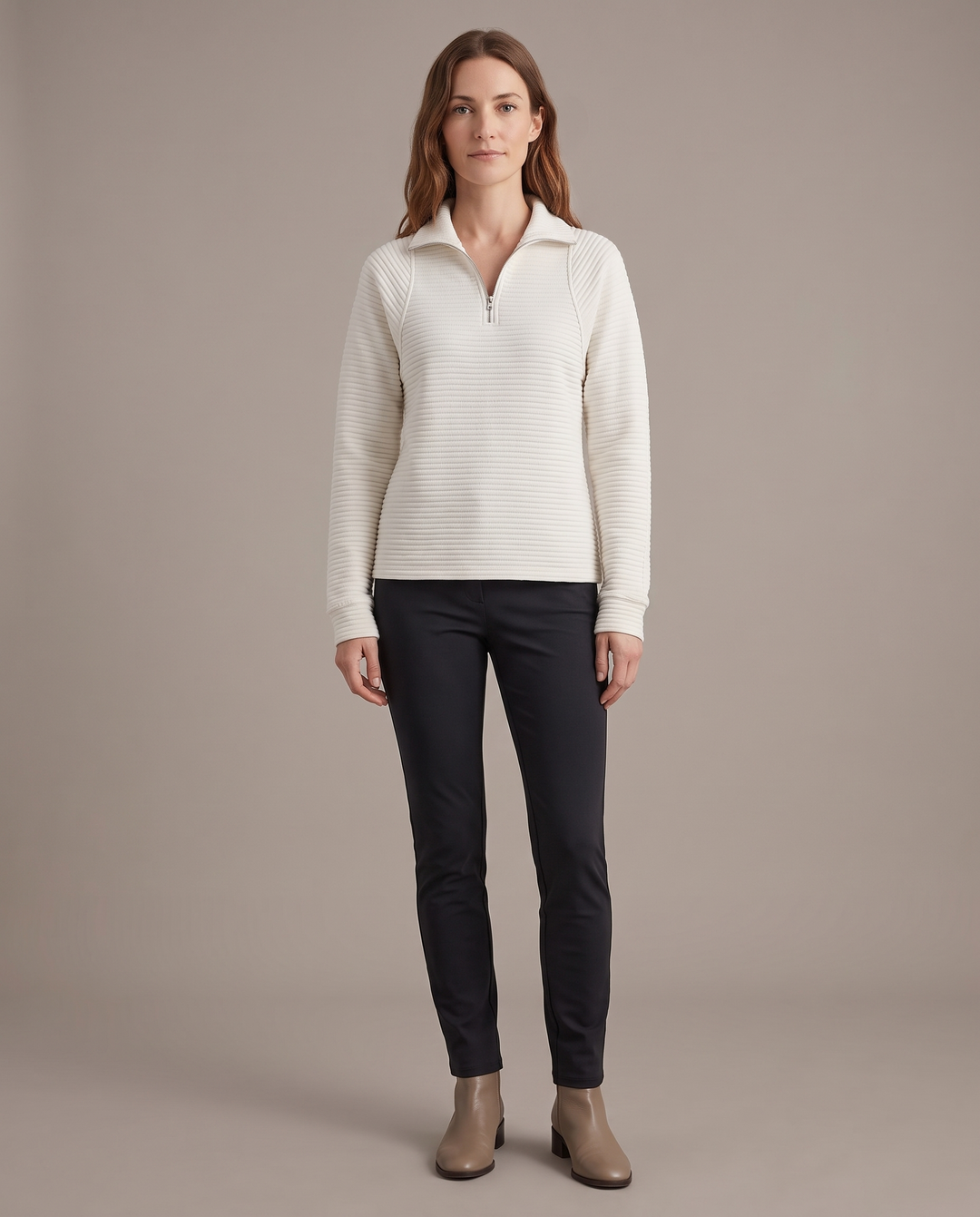 Gislena | Women's Zipper Stand-Collar Knit Sweaters