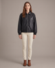 Gratiana | Women's Loose Moto Faux-Leather Jacket