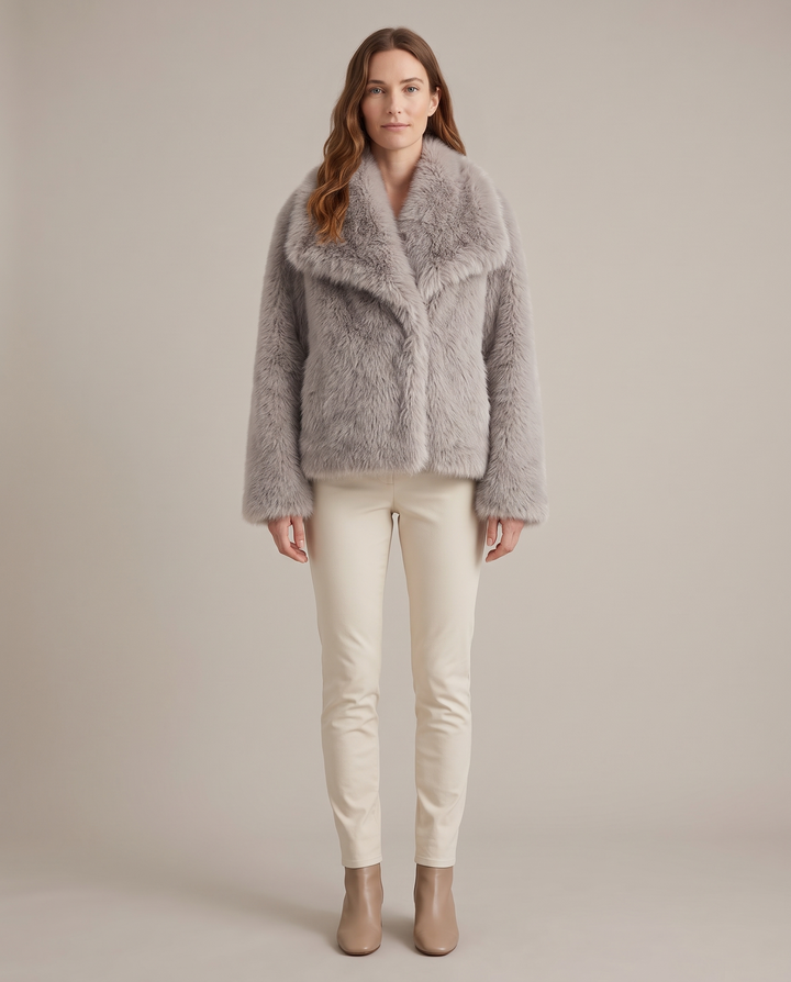 Helewise | Women's Faux-Fur Lapel Jacket