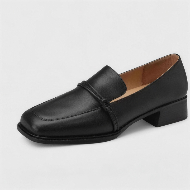 Eleonora Orthopedic-Style Square-Toe Loafers with Low Heel - image 1