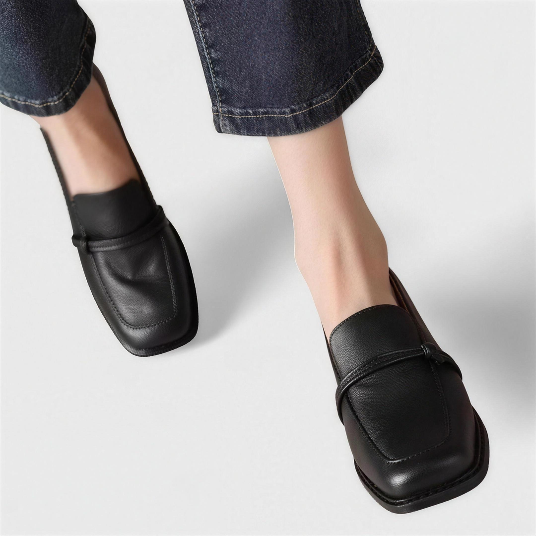 Eleonora Orthopedic-Style Square-Toe Loafers with Low Heel - image 2