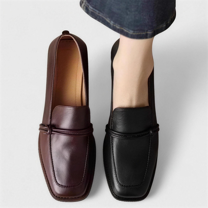 Eleonora Orthopedic-Style Square-Toe Loafers with Low Heel - image 3