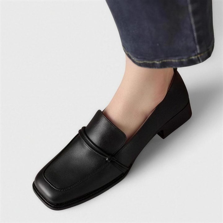 Eleonora Orthopedic-Style Square-Toe Loafers with Low Heel - image 4