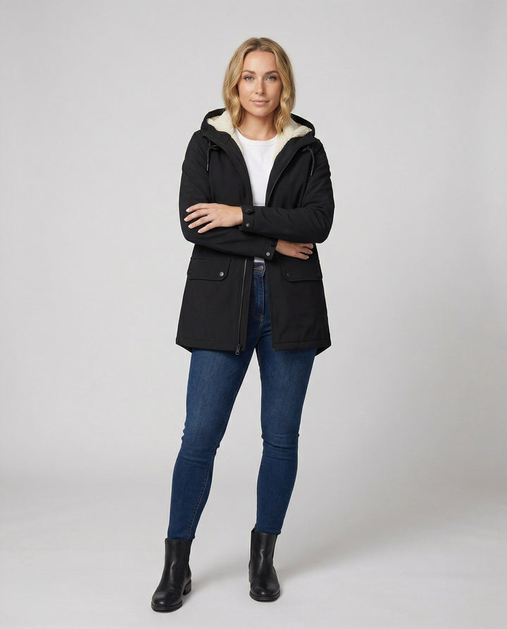 Hyacinthe | Women's Hooded Sherpa-Lined Parka Jacket