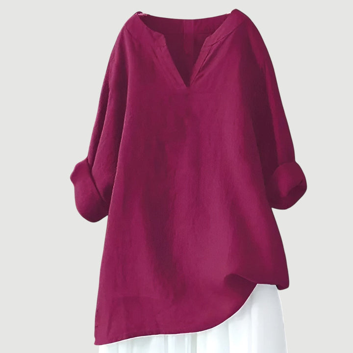 Damen Luftige Leichte Bluse – Lockere Langarm-Bluse für jeden Tag