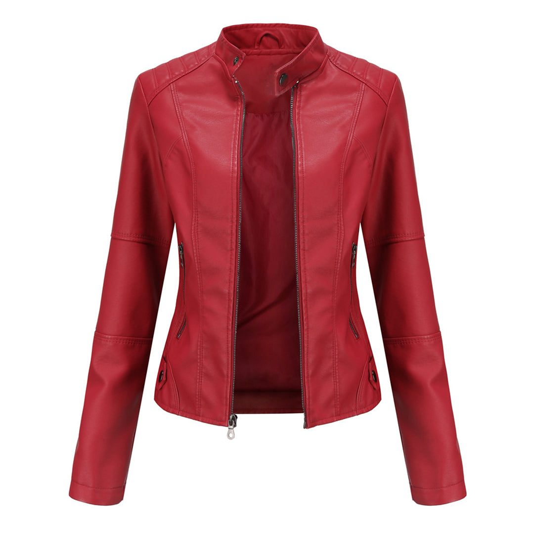 Ilana | Women's Leather-Look Zip-Up Jacket