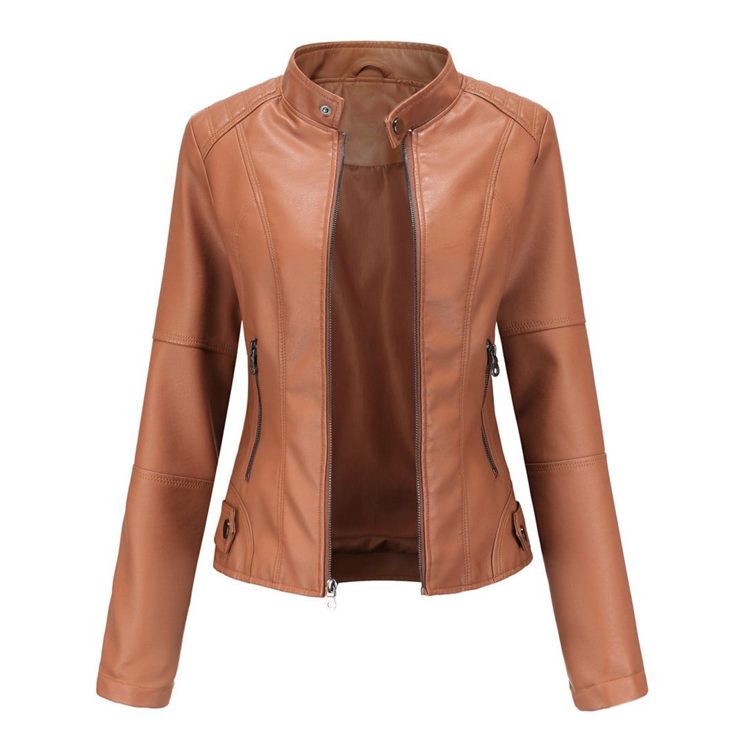 Ilana | Women's Leather-Look Zip-Up Jacket
