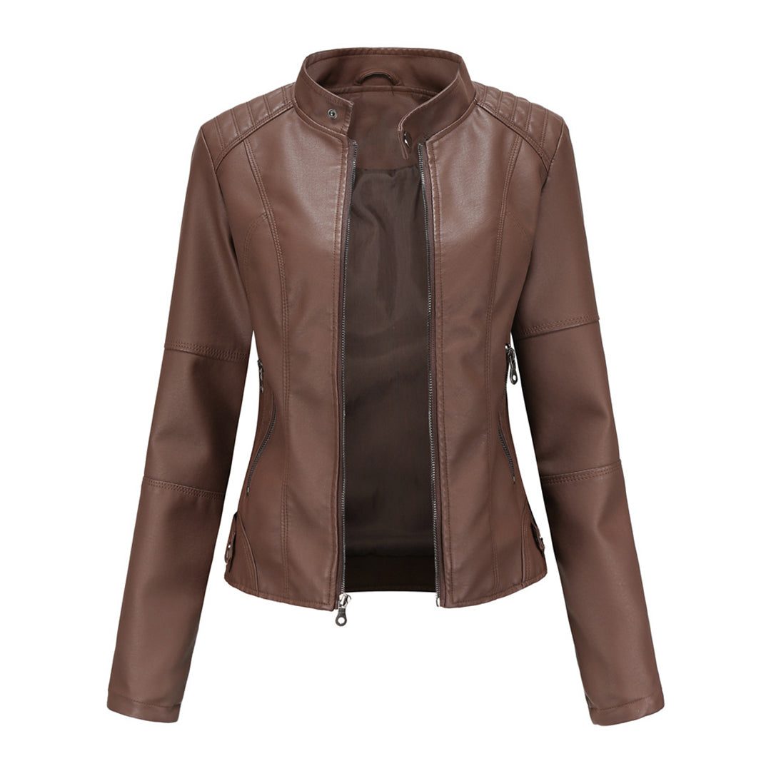 Ilana | Women's Leather-Look Zip-Up Jacket