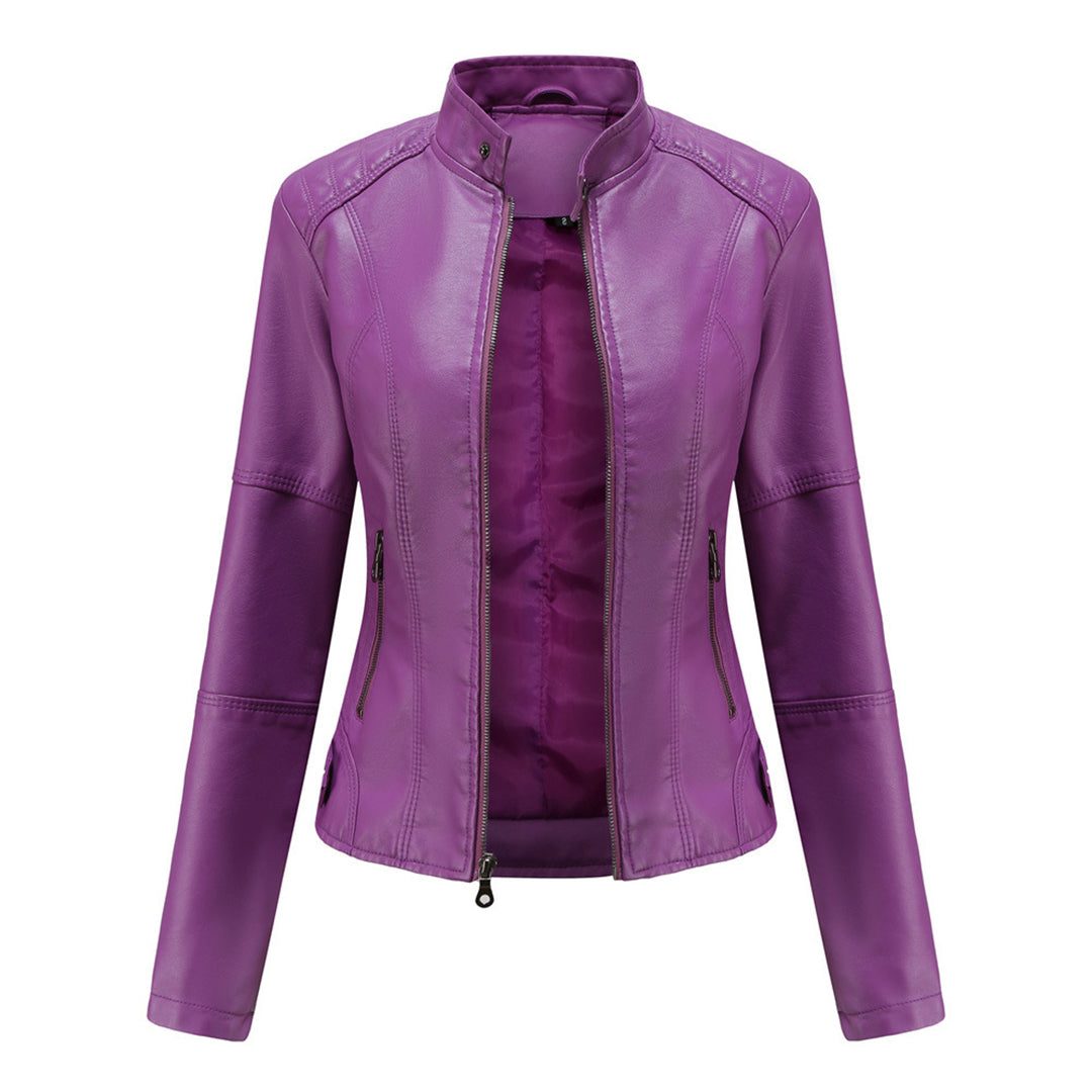 Ilana | Women's Leather-Look Zip-Up Jacket