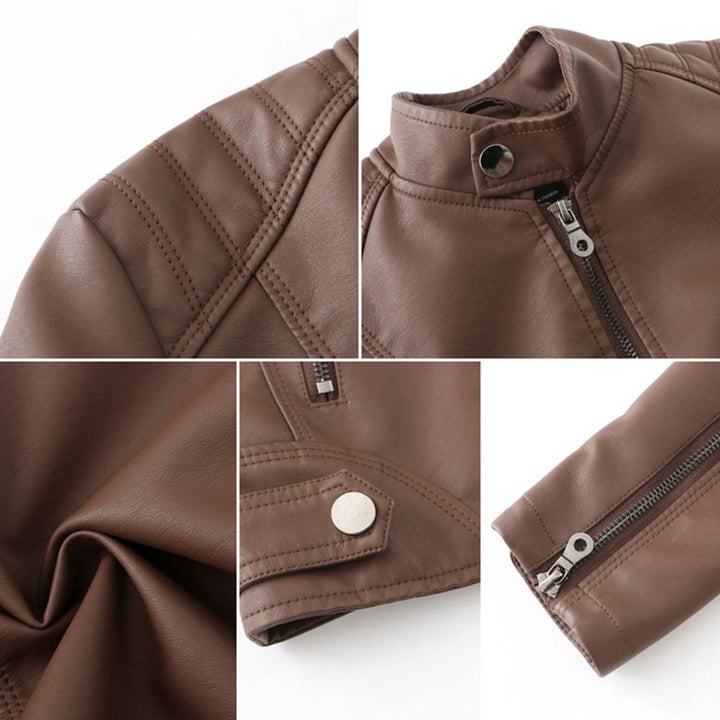 Ilana | Women's Leather-Look Zip-Up Jacket