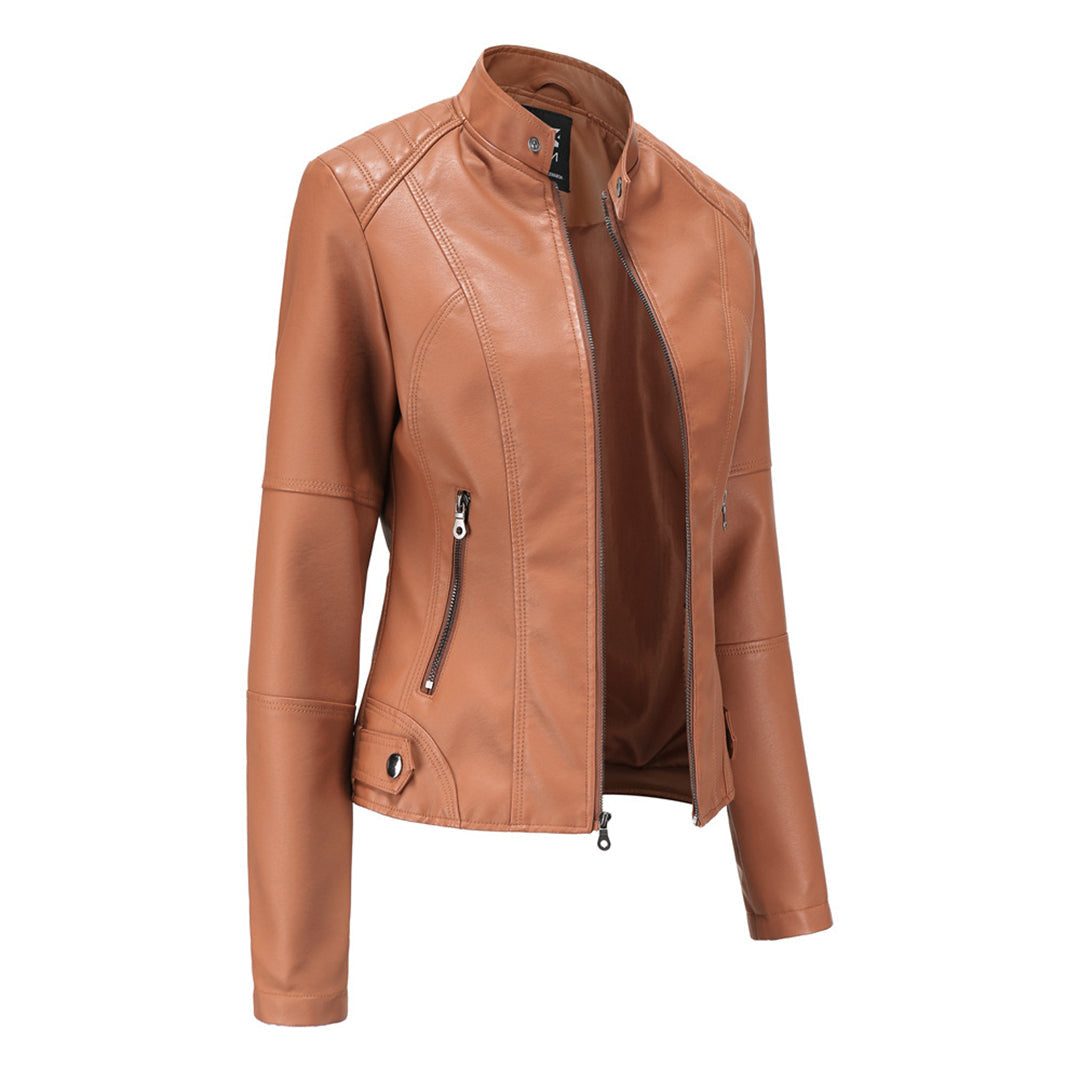 Ilana | Women's Leather-Look Zip-Up Jacket