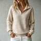 Vesna | Women's Waffle Knit Half-Zip Sweater